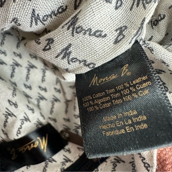 Mona B Dreamweaver Backpack Upcycled Canvas Rucksack Turquoise Jeweled New - Picture 9 of 12